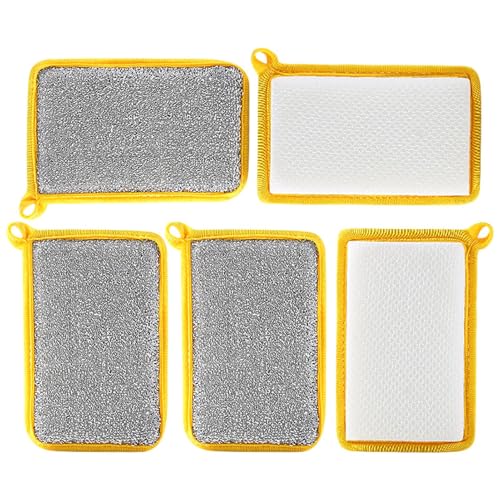 Spugna per lavare i piatti, spugna da cucina a doppio lato, riutilizzabile, multiuso, assorbente, per lavare i piatti, pulire