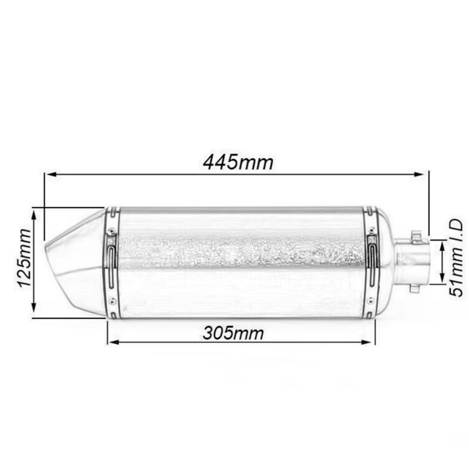 terminale scarico moto Per PCX 51mm Silenziatore Slip-on Per Tubo Di Scarico Moto Con DB Killer Per Parti Della Per Linea Di Collegamento Centrale Slip On Per Fuga