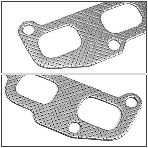 Dna Motoring Gktset-Na02-L4 Aluminum Exhaust Manifold Header Gasket Set Replacement,Metallic #TOP2