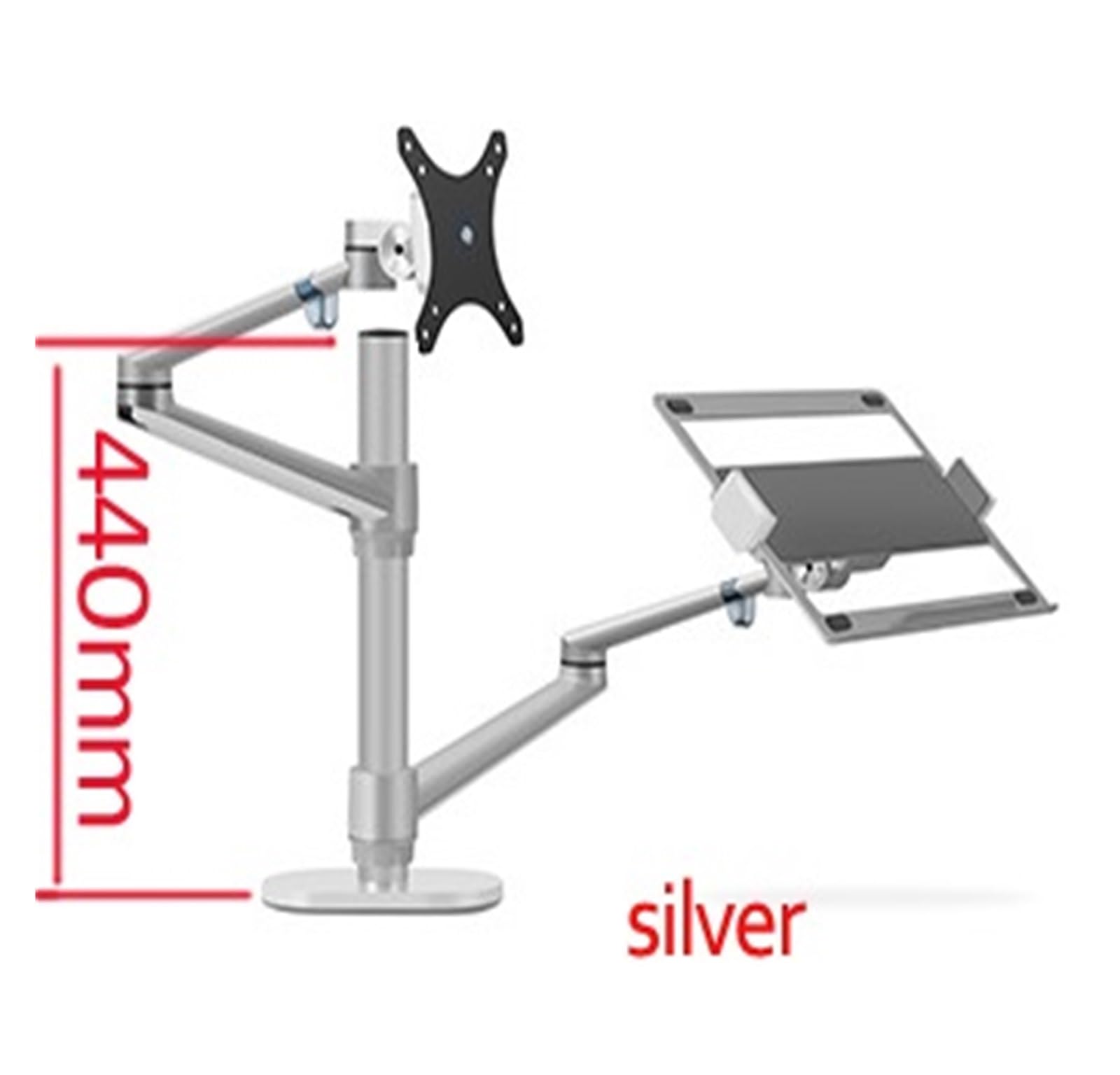 braccio per monitor, Supporto for doppio monitor e laptop(Red)