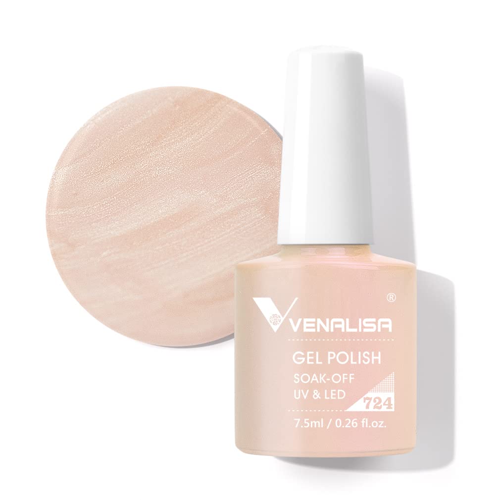 VENALISA 7.5ml #724 Gel Nail Polish Soak Off UV LED Nail Gel Polish Nail Art Starter Manicure Salon UV Gel Polish need UV light to Cure Soak Off Uv Led Semi Permanent Beauty Nail Gel Varnish