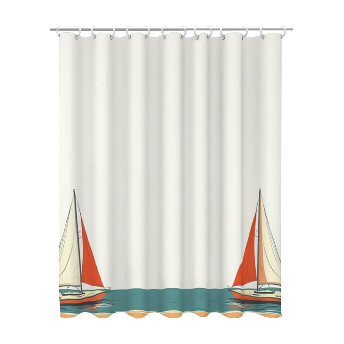 Rideau douche beige imperméable idéal pour baignoire familiale propre