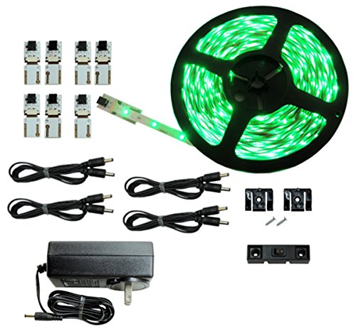 Image of Inspired LED Cut and Connect Series Kit | Normal Bright | Green | 39.5ft / 12M (40 ft) Kitchen Lighting | Cove Lighting | Dimmable