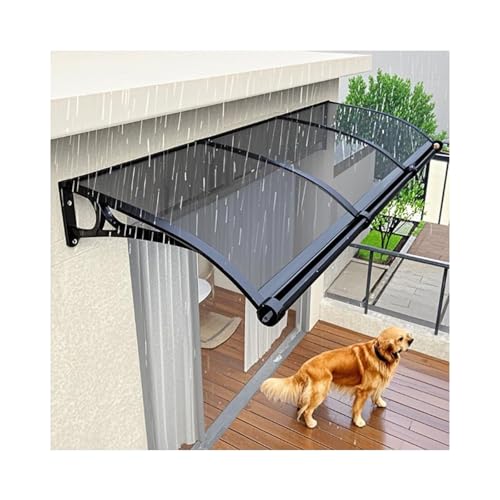 Auvent de porte invisible 60x60 cm en polycarbonate pour protection entrée