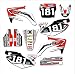 Pegatina Gráfico del Equipo Fondo de calcomanías de calcomanías de gráficos de Motocicleta Fondo para Honda CRF250R CRF 250 2005 2006 2007 2009 CRF 450 CRF450R 2006 2007 2008 (Color : 3)