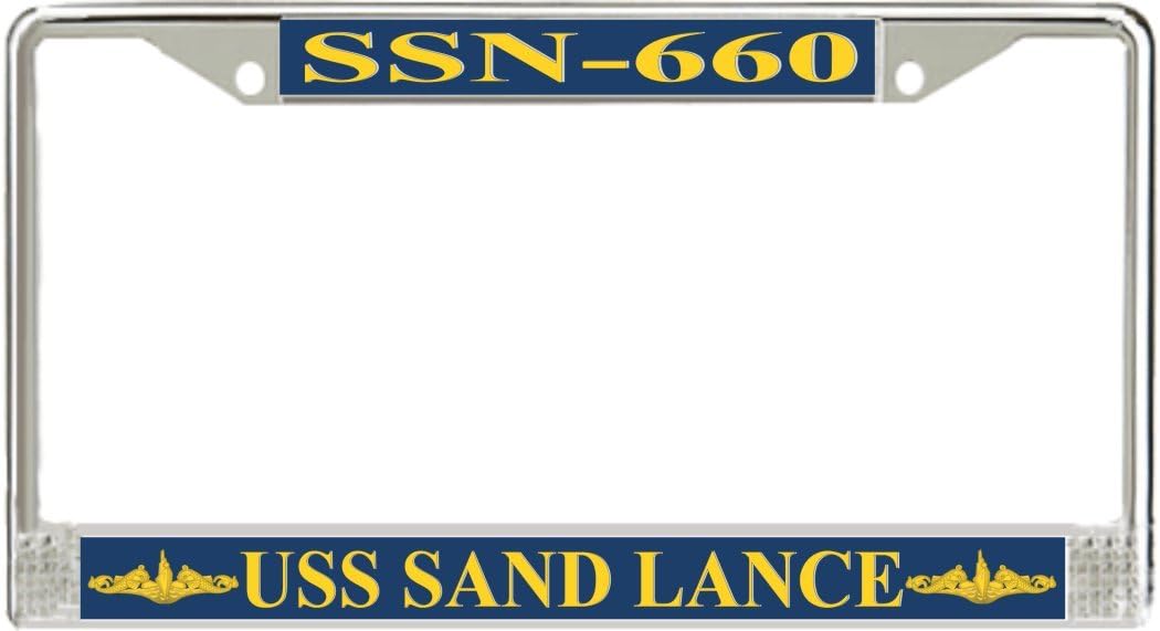 MilitaryBest USS Sand Lance SSN-660 Officer License Plate Frame