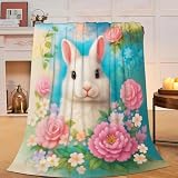 Cute Rabbit Blanket Rabbit Soft Cozy Throw Blanket...