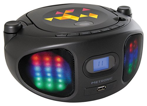 Metronic Lumi Radio CD MP3 USB LED Noir
