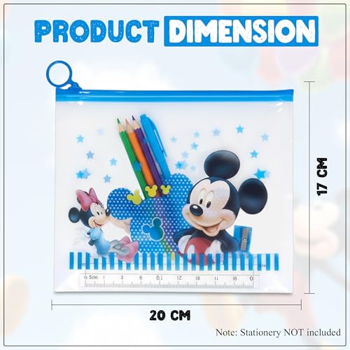 Image of GLUN Cartoon Print Pencil Pouch for Boys, Pack of 16 All Multi Translucent Printed Stationary Bag Organiser for School, Multi-Purpose Bag