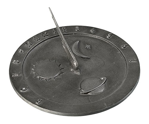 Montague Metal Products Celestial Sundial in Swedish Iron Finish, 10.5"