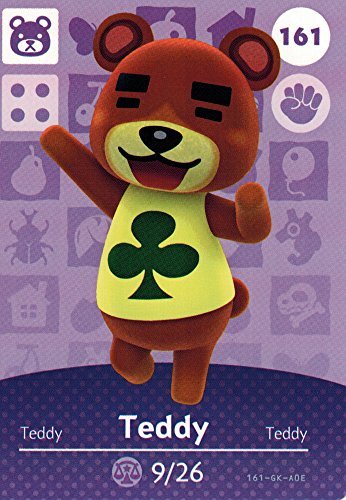 Nintendo Animal Crossing Happy Home Designer Amiibo Card Teddy 161/200 USA Version by Nintendo