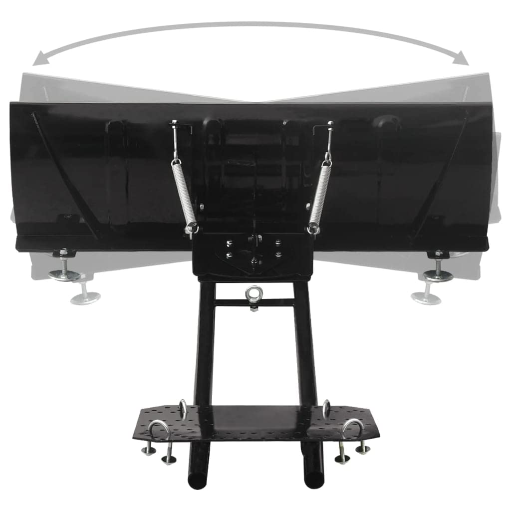 KOIECETA Schneepflug zur ATV-Montage Winkel in 5 Positionen Einstellbar Schneeschieber Schneeschild Räumschild Schneeschaufel Schwarz 115x38cm