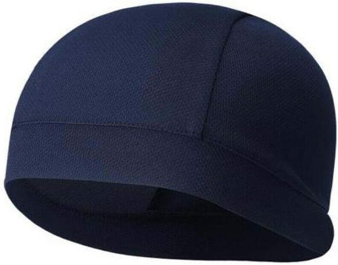 Navy Blue Dome Hat - Spandex Wave Builder Du-rag Cap