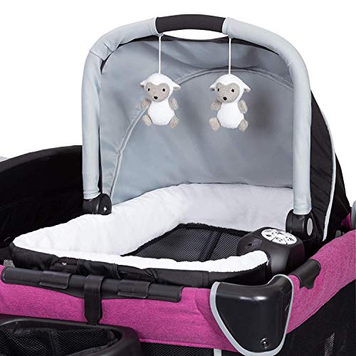 Baby Trend Retreat Nursery Center Playard, Bassinet & Storage, Purple - image 6