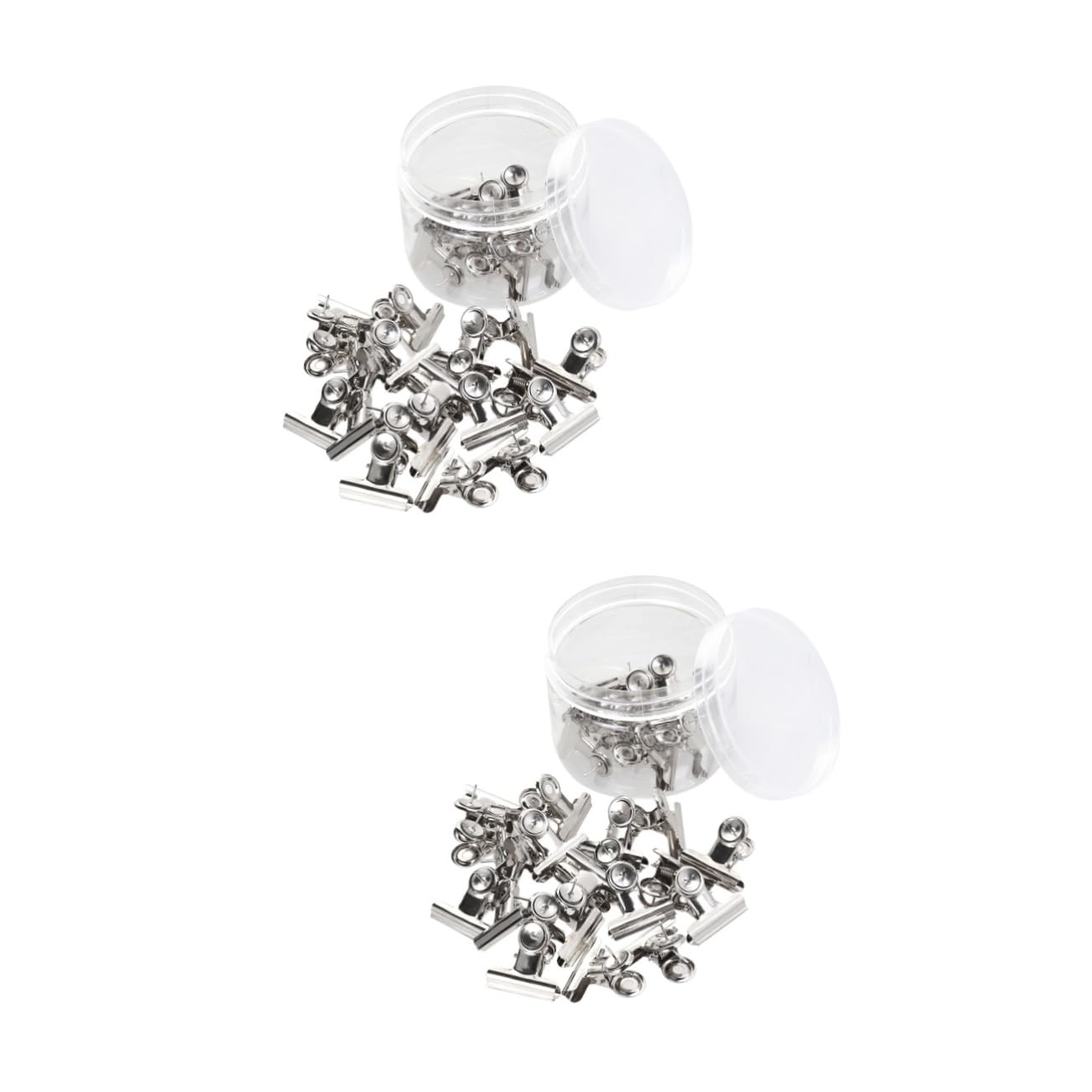 2 Set Di Fermagli Per Raccoglitori Neri Resistenti Da 3 1 Cm Piccoli Fermagli Per Ufficio Porta Cancelleria in Metallo Organizzatori Giornalieri 30 Pezzi * 2