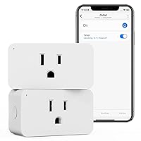 Vista 1 de Zwave Plug Serie 800 Paquete de 2 unidades, extensor de rango de repetidor integrado Zwave Outlet, mini enchufe inteligente Zwave funciona
