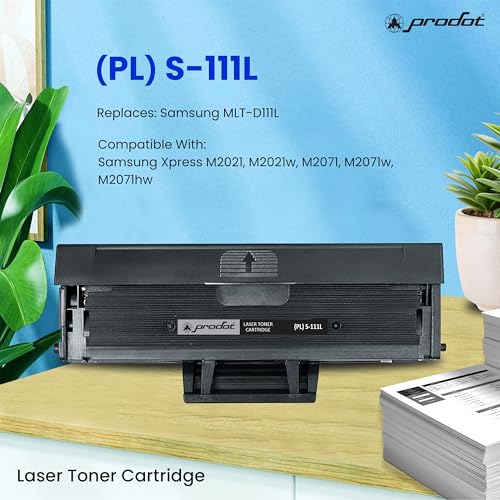 Image of ProDot 111L Toner Cartridge Replaces Samsung MLT-D111L Compatible with Samsung Xpress M2021W /M2021 /M2071 /M2071 /M2071HW /M2020W /M2026 /M2070 I 2000 Page Yield I 1 Year Warranty (1 PC)