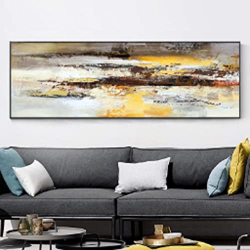 Peinture sur toile moderne pour décoration maison et grand salon lumineux 50x150cm