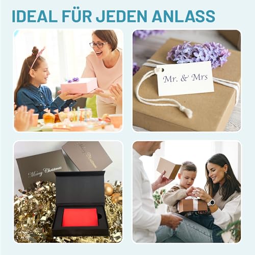 VerpackungsWelt Gutschein-Verpackung | Hochwertige Magnet-Box mit Inlay in Weiß | Geschenk-Box für Gutschein & Karten mit Magnet-Verschluss | Ideal für Geburtstag, Hochzeit, Weihnachten, Geburt