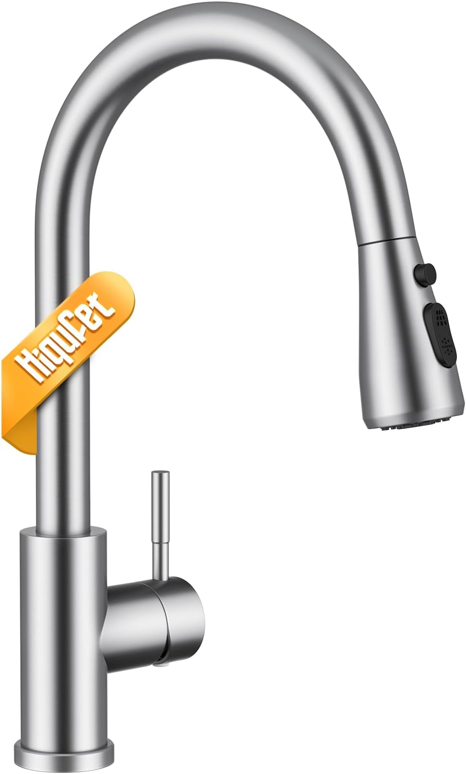 – Kitchen Tap, Kitchen Mixer Taps with Pull Down Sprayer, Stainless Steel High Arc Single Handle Kitchen Sink Tap for Pot Filler, Brushed Nickel