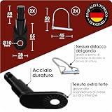 Weidebach® 2 x stabilna przyczepka rowerowa, czarna, 2 x kołek