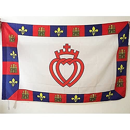 Drapeau Lille Avec Armes AZ FLAG - 90x60cm Polyester, Fourreau Hampe, Intérieur/extérieur