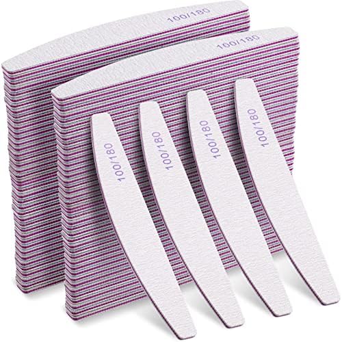 Amazon.com : 150 Pcs 100/180 Grits Nail Files Bulk Doubled Sided Emery ...