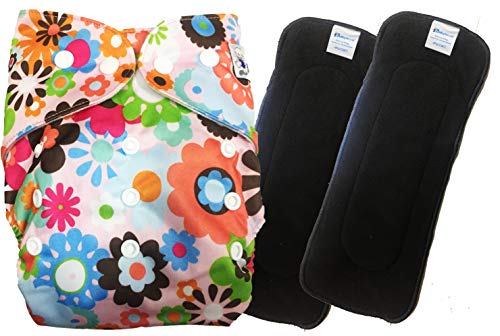 Image of Babymoon (SET of 3-1 Cloth Diaper with 2 5Layesr Bamboo Insert) Premium Adjustable Reusable Washable Cloth Diaper for Baby