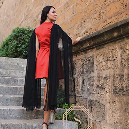 black and red combination dress