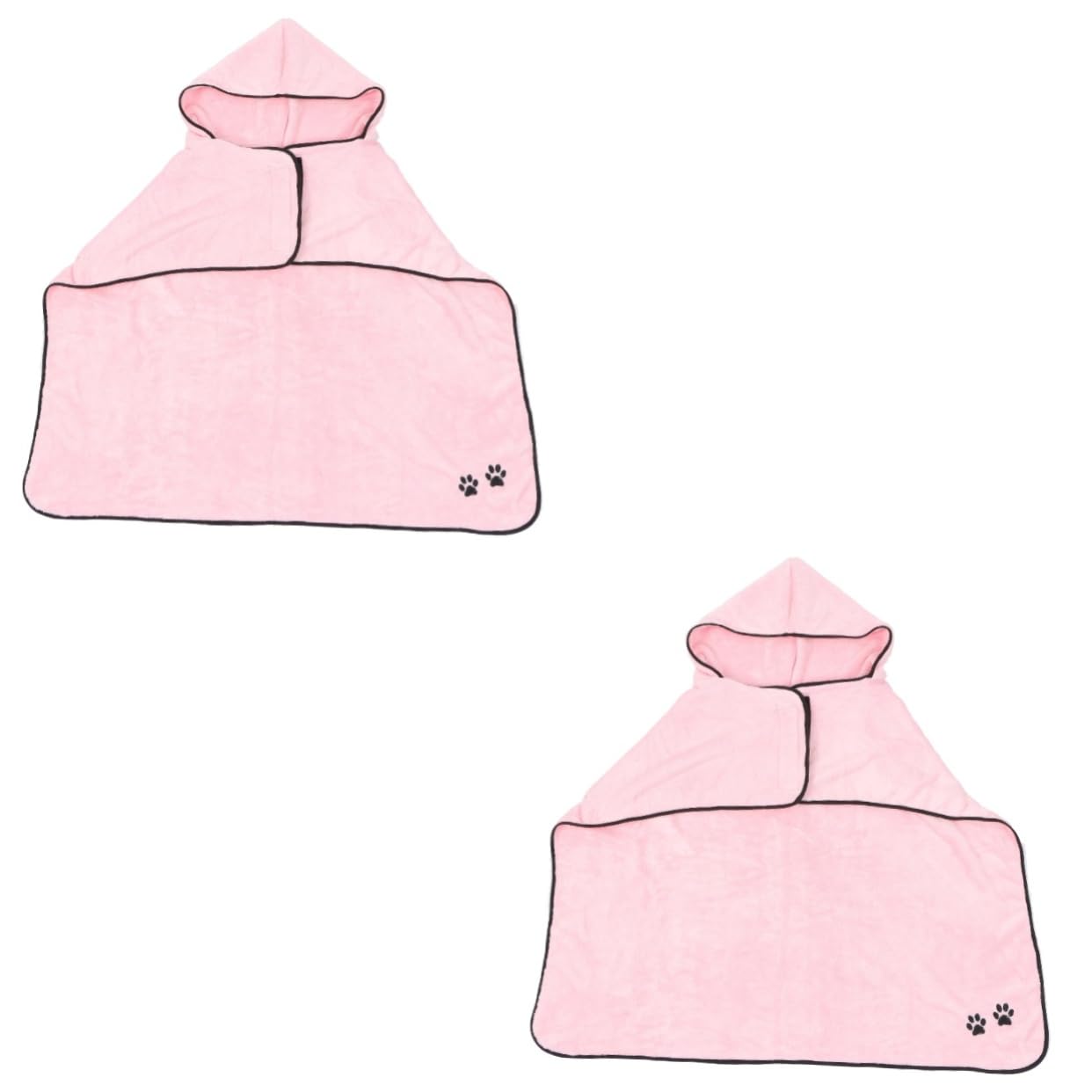 Angoily 2pièces Peignoir De Bain pour Animaux Doux Serviette Absorbante Et Rapide à Sécher pour Chiens Et Chats pour Toilettage Quotidien Sorties De Bain Hiver