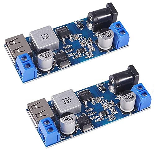 2 Pcs Buck Converter Module 12 v to 5 v 5 A USB Voltage Regulator DC 9 V - 36 V Step Down to USB 5 V Transformer Dual Output Voltage Regulator Board for Phone Fast Charging by ABSOK - Used condition - US$8.63