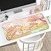 PERFECTSIGHT Cute Kitty Desk Mat Kawaii Desk Pad, Fujiyama Large Gaming Mouse Pad, Funny Cherry Blossom Deskmat Mousepad, Anime Laptop Keyboard Pad Office Home Decor for Women Girls, Sakura Cat