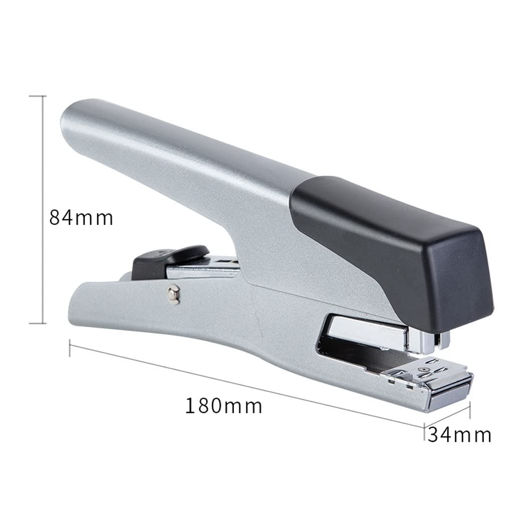 Heftgerät, Büroheftgerät, Büroheftgerät, Handheftgerät, langlebiges Metallheftgerät, Kapazität for 20 Blatt Papier, geeignet for Binden von Bürodokumenten, erhältlich in den Farben Silber/Schwarz, Hef
