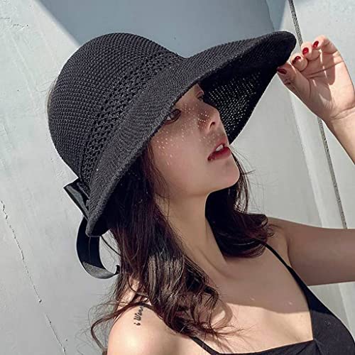 Chapeau de paille de plage et loisirs - Chapeau d'été souple pour pique-nique étudiant