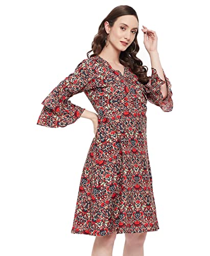 Image of Uptownie Lite Women's Crepe Skater Knee Length Dress