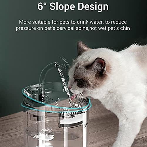 Fuente para agua para mascotas 1.8L con filtración triple miniatura 7
