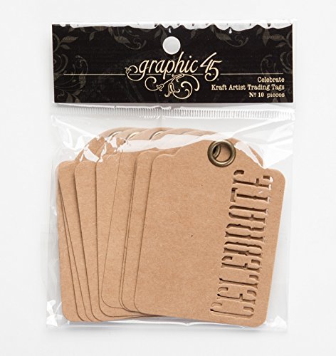 Graphic 45 Celebrate ATC Kraft Tags Brown, 8.9x6.3x0.2 cm - Image 2