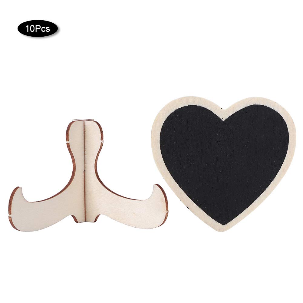STOCK 21 PZ Mini Portafoto Cuore e Stella in Legno da Decorare - Hobbistica, Fai Da Te