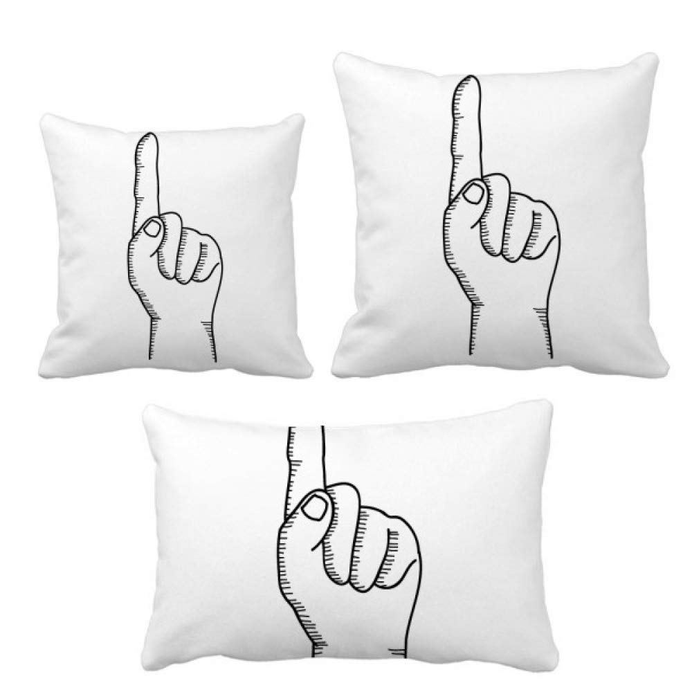 Coussin de dessin de geste pour canapé ensemble de décoration moderne chic