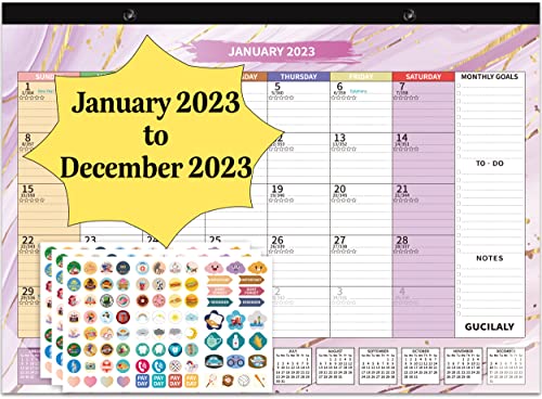 Gucilaly Desk Calendar july 2022-2023,Monthly Planner 17