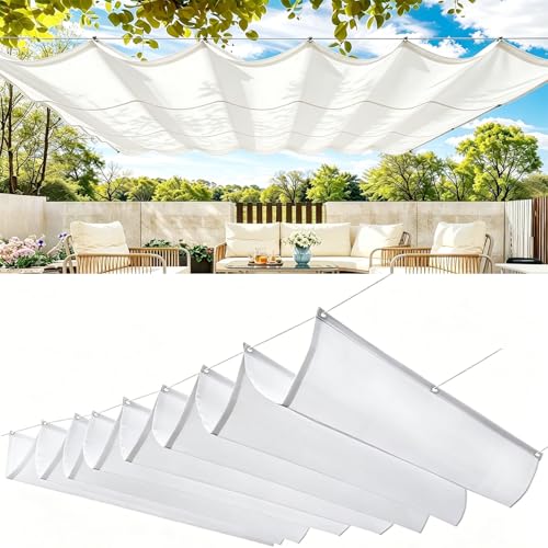 Voile d'ombrage de vague rétractable imperméable et protection UV totale - 2