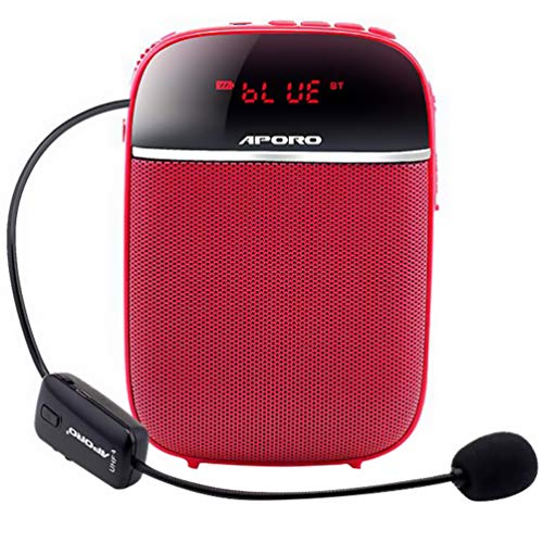 STOBOK Amplificateur de Voix Portable sans Fil avec Affichage Numérique Micro Mini-Enseignement Petit Haut-Parleur Rechargeable pour Guide Touristique Guide Dachat des Enseignants