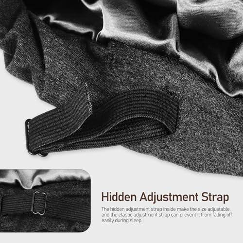 Bonnet en satin pour dormir de qualité supérieure protection nuit ajustable