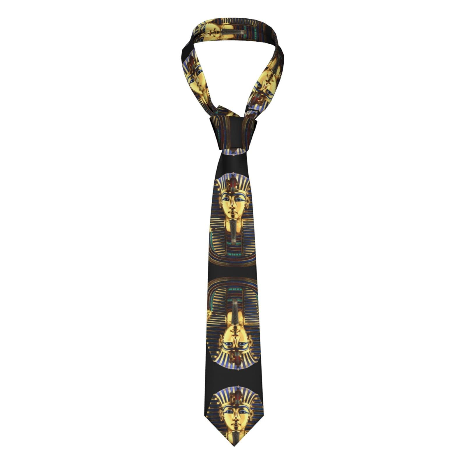 Atourdealss Men's As Shown King Pharaoh Tutankhamun Egypt Tut Egyptian Fashion Necktie For Casual Gentleman Necktie Suit Ties