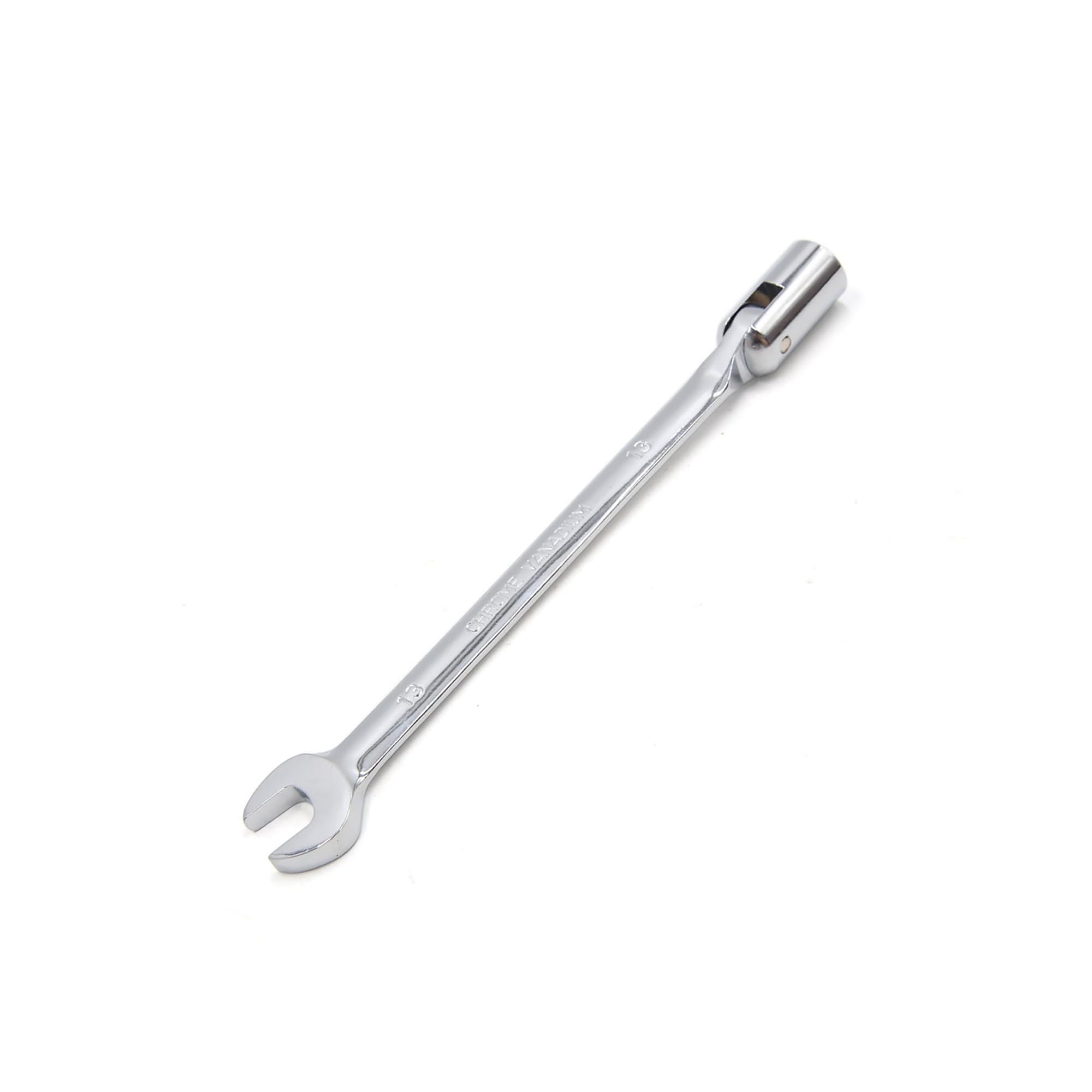 Partuto 13mm Swivel Head Combination Socket Spanner Wrench Car Repair Tool Replacement, Silver Tone, 21X2X2
