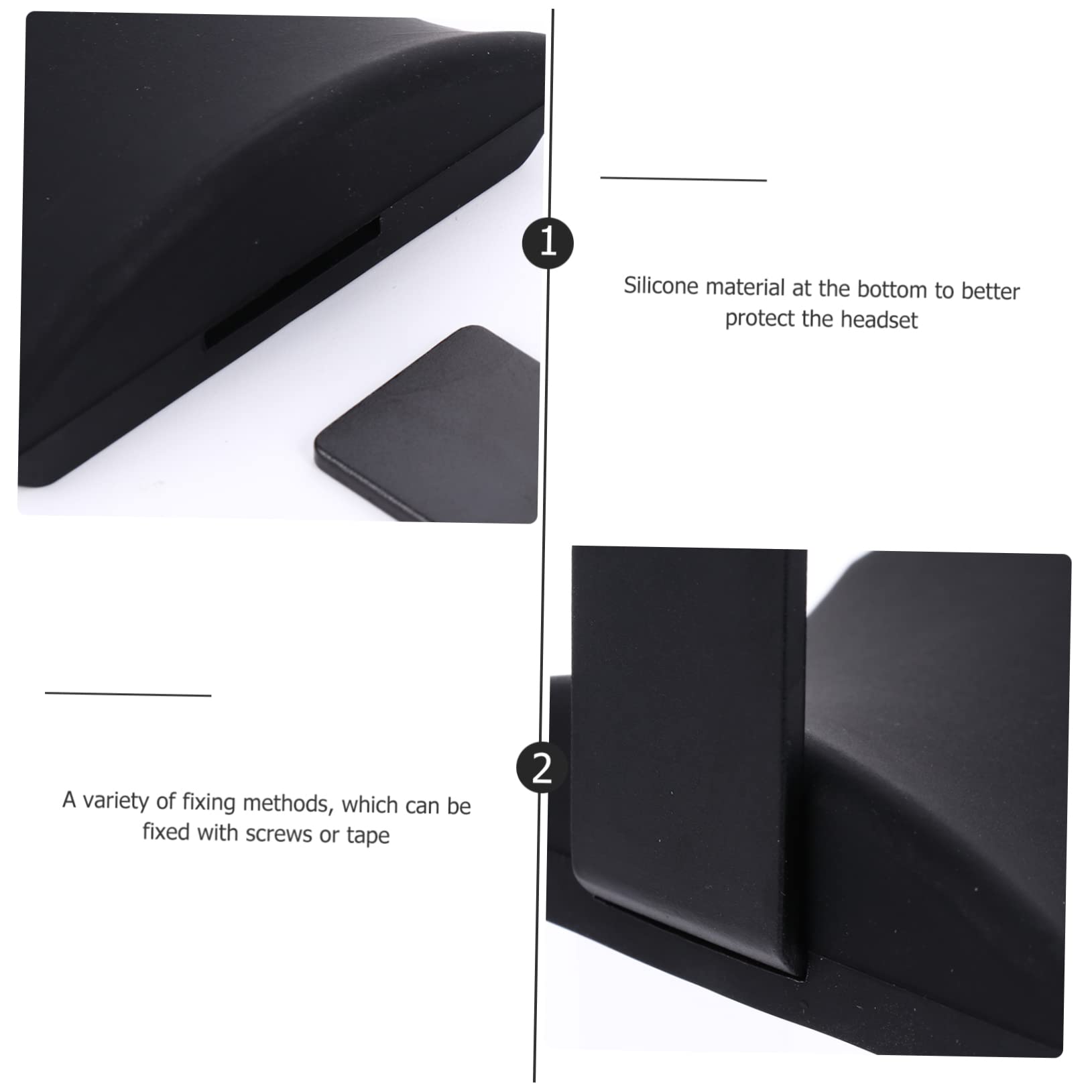 HEMOTON 3piezas Soporte para Auriculares Gaming con Gancho Adhesivo Soporte para Headset De Pc Diseño Práctico y Compatible con Instalación y