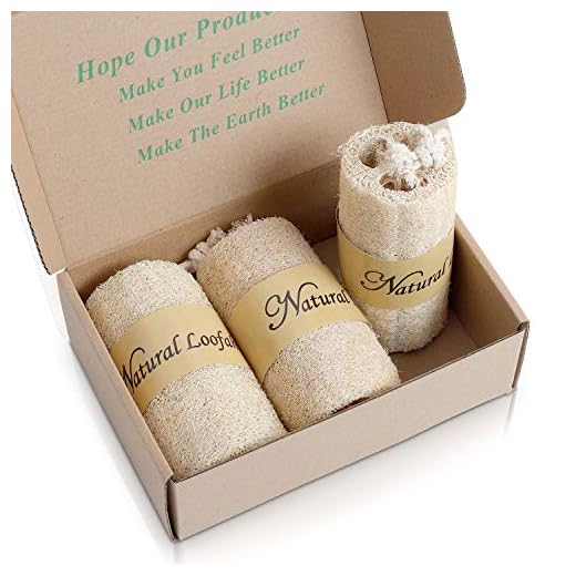 All Natural Loofah Sponge For Men & Women, Premium Shower Loofah Sponge Natural for Shower Eco-Friendly, Exfoliating Skin Loofahs Brush Exfoliator.
