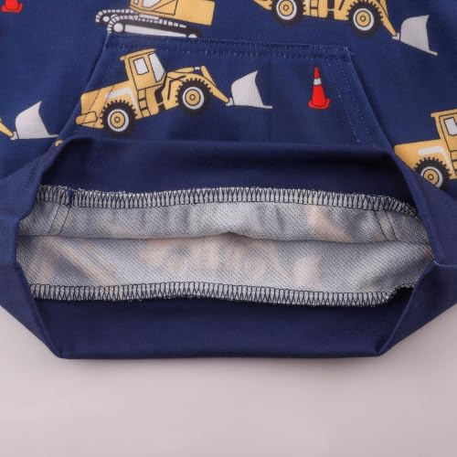 Image of Akyzic Baby Boys Dinosaurs Hoodie Boys Shark Pullover with Pocket Kids Truck Warm Sweatshirt Sweater