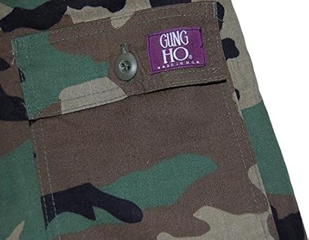 HOOD HOOD カモパンツ 裾絞り可能2WAY 】カモフラミリタリーツイルワイドカーゴパンツ