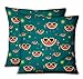 S4Sassy Vert Velours Dot & Melon d'eau Coussins dicoratifs Housse de Coussin pour canapi-lit 2pièces-16 x 16 Pouces